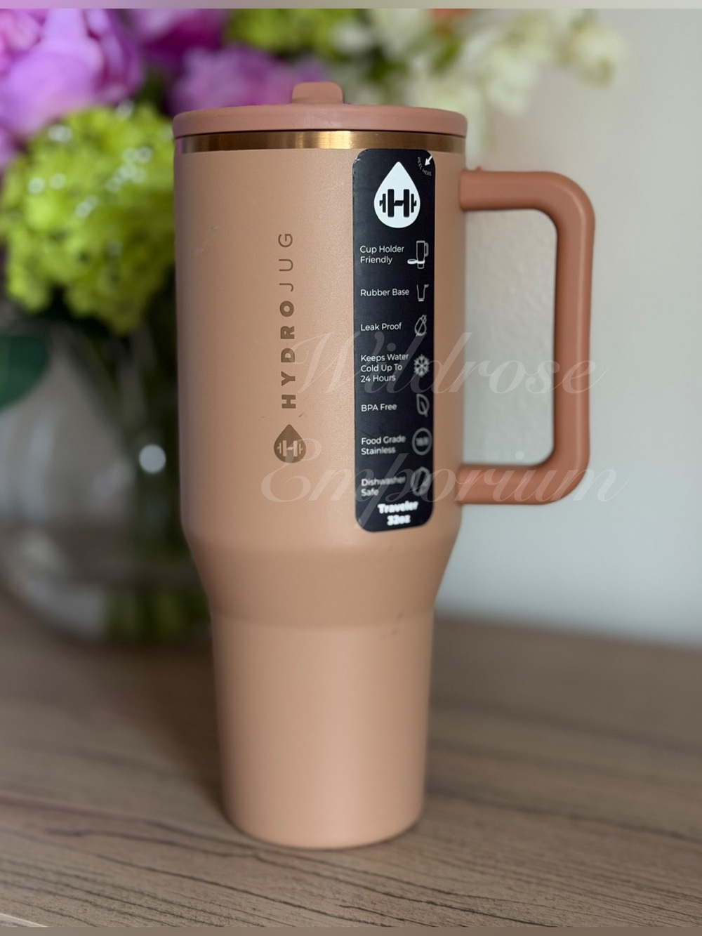 Hydrojug CARAMEL 40 OZ Traveler Tumbler NWT
